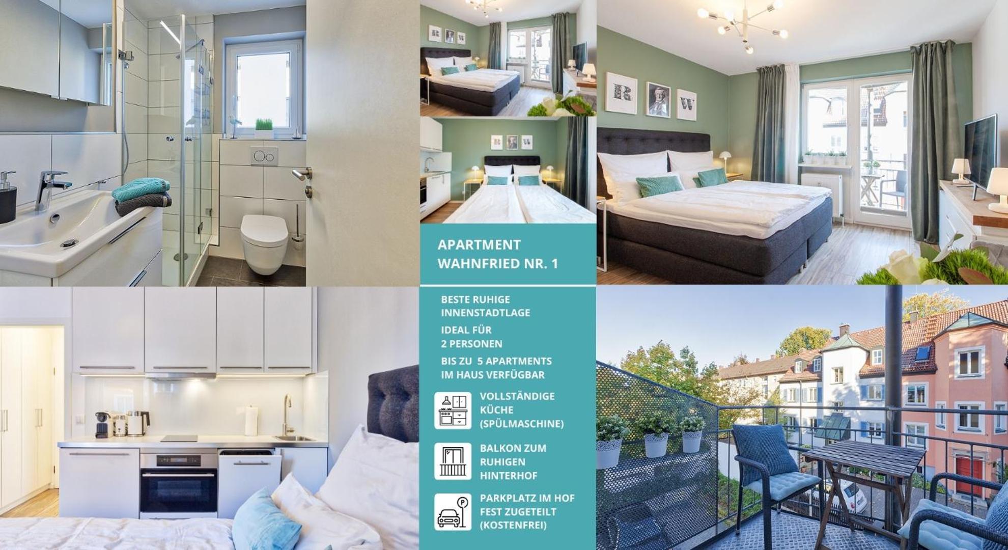 Apt Wahnfried Nr1 - Cityapartment Mit Kueche, Duschbad, Balkon, Parkplatz - Zentral Aber Ruhig Bayreuth Dış mekan fotoğraf